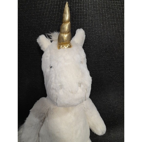 Baby Unicorn Plush 12" POTTERY BARN KIDS WHITE STUFFED ANIMAL PLUSH TOY LOVEY - Picture 2 of 6